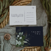 Greenery en Gold Leaf Dark Navy Weddenschap Hartel Briefkaart