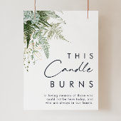 Greenery en Gold Leaf Deze kaars brandt Poster