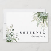 Greenery en Gold Leaf Reserved Sign (Achterkant)
