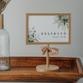 Greenery en Gold Leaf Reserved Sign