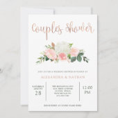 Greenery en Pink Floral | Kogelschoen Kaart (Voorkant)