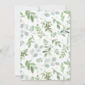 Greenery en White Flowers Hoeveel kurken onderteke Kaart (Achterkant)