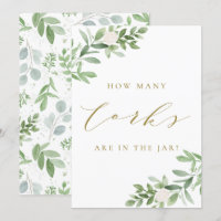 Greenery en White Flowers Hoeveel kurken onderteke