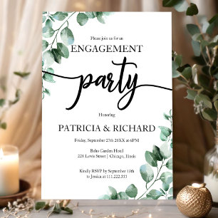 Greenery Engagement Party Kaart