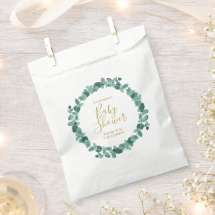 Greenery Eucalyptus Baby shower Bedankzakje