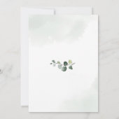 Greenery eucalyptus baby shower Invitation Kaart (Achterkant)