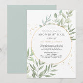 Greenery Eucalyptus Baby shower per post Kaart (Voorkant / Achterkant)