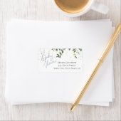 Greenery Eucalyptus Baby shower Return Address Etiket (Insitu)