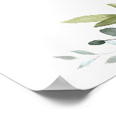 Greenery eucalyptus Baby shower welkom Poster (Hoek)