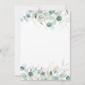 Greenery Eucalyptus Bridal Shower-uitnodiging Kaart (Achterkant)