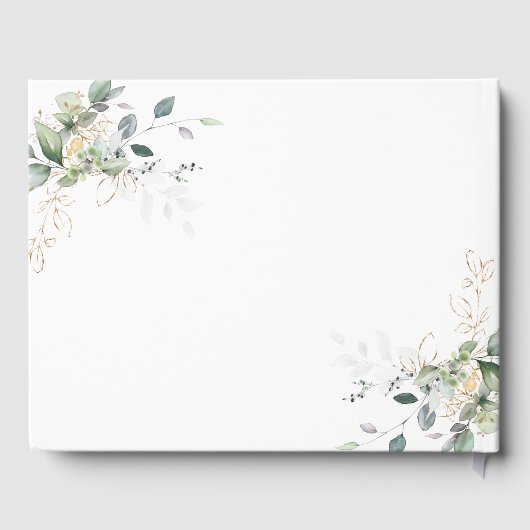 Greenery Eucalyptus bruiloft Guest Book Gastenboek (Achterkant)