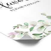 Greenery Eucalyptus Calligraphy Favors Sign Poster (Hoek)