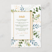 Greenery eucalyptus Classic formal bruiloft Informatiekaartje (Voorkant)