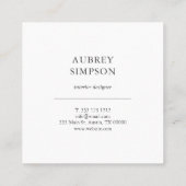 Greenery Eucalyptus Elegant Vierkante Visitekaartje (Achterkant)