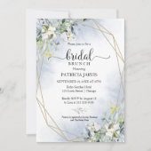 Greenery Eucalyptus Geometric Bridal Brunch Kaart (Voorkant)