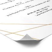 Greenery Eucalyptus Geometric Drink Bar Menu Poster (Hoek)