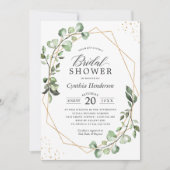 Greenery Eucalyptus Geometric Vrijgezellenfeest Kaart (Voorkant)