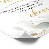 Greenery eucalyptus Gold bladeren open staafteken Poster (Hoek)