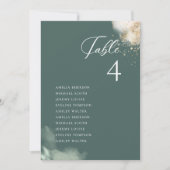 Greenery Eucalyptus Gold Foil Table Seating Kaart (Voorkant)