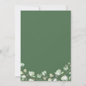 Greenery Eucalyptus Gold Geometric Lijst Wedding Kaart (Achterkant)