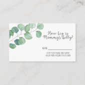 Greenery Eucalyptus - Hoe groot is de buik van mam Informatiekaartje (Voorkant)