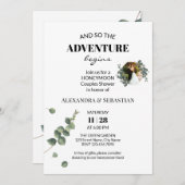 Greenery Eucalyptus Honeymoon Douche Uitnodiging (Voorkant / Achterkant)