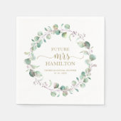 Greenery Eucalyptus krans Vrijgezellenfeest servet (Voorkant)