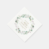 Greenery Eucalyptus krans Vrijgezellenfeest servet (Hoek)