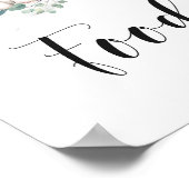 Greenery eucalyptus laat olifant voedselbord poster (Hoek)