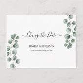 Greenery Eucalyptus laat script wijzigen van datum Briefkaart (Voorkant)
