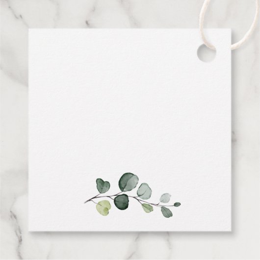 Greenery, Eucalyptus Leaves, Boho, Baptism Bedankjes Labels (Achterkant)