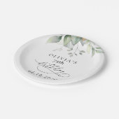 Greenery, Eucalyptus Leaves, Boho, Birthday Papieren Bordje (Gekanteld)