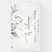 Greenery, Eucalyptus Leaves, Boho, Bridal Welcome Spandoek (Verticaal)