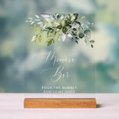 Greenery, Eucalyptus Leaves, Boho, Mimosa Bar Acryl Bord (Neutraal)