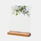 Greenery, Eucalyptus Leaves, Boho, Momosa Bar Acryl Bord (Hoek)