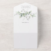 Greenery, Eucalyptus Leaves, Boho, Vrijgezellenfee All In One Uitnodiging