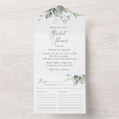 Greenery, Eucalyptus Leaves, Boho, Vrijgezellenfee All In One Uitnodiging