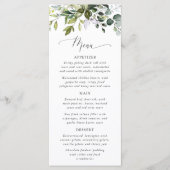 Greenery, Eucalyptus Leaves, Boho, Wedding Menu (Devant)