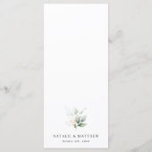 Greenery, Eucalyptus Leaves, Boho, Wedding Menu (Dos)