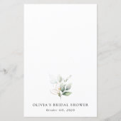 Greenery, Eucalyptus Leaves, Bridal Shower Menu (Dos)