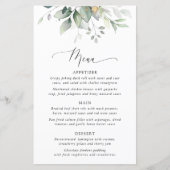 Greenery, Eucalyptus Leaves, Bridal Shower Menu (Devant)