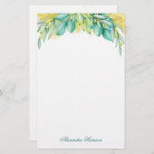 Greenery Eucalyptus Leaves Olive Branches Briefpapier (Voorkant / Achterkant)