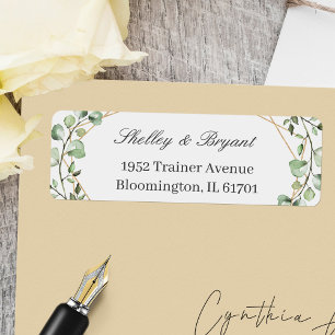 Greenery Eucalyptus Leaves Return Address Etiket