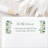 Greenery Eucalyptus Leaves Return Address Etiket (Insitu)