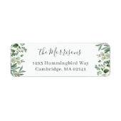 Greenery Eucalyptus Leaves Return Address Etiket (Voorkant)