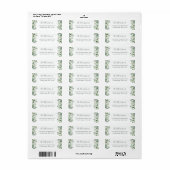 Greenery Eucalyptus Leaves Return Address Etiket (Full Sheet)