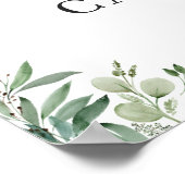 Greenery Eucalyptus Leaves Weddenschap Welkomstbor Poster (Hoek)