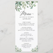 Greenery Eucalyptus Leaves Wedding Menu (Voorkant)