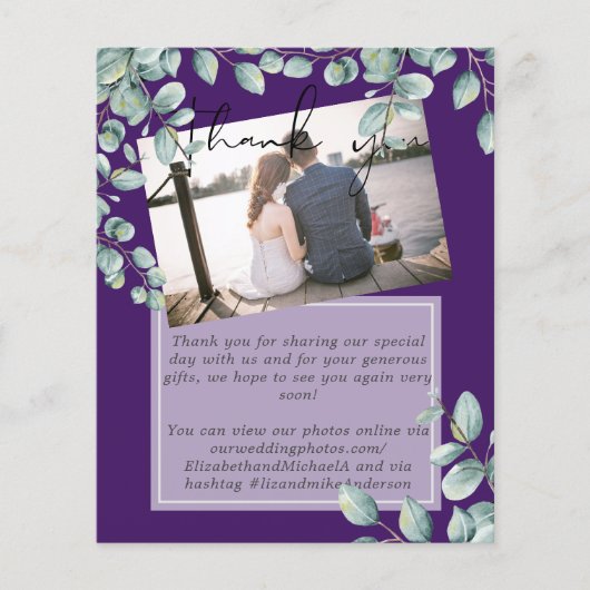 Greenery Eucalyptus Lila Lemon Gray Wedding (Voorkant)