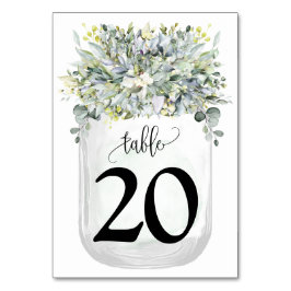 Greenery Eucalyptus Mason Jar Wedding Kaart